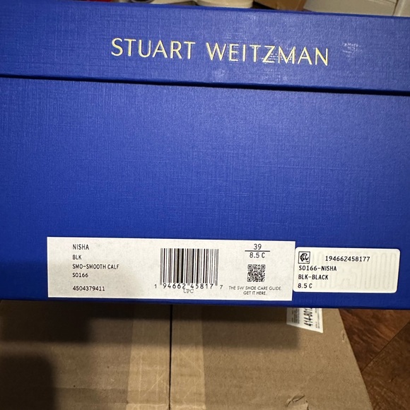 Stuart Weitzman Nisha Leather Combat Booties - Sz 8.5/39 - Picture 6 of 9